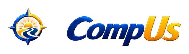 CompUs compass logo — Travel, Rewards, Entertainment